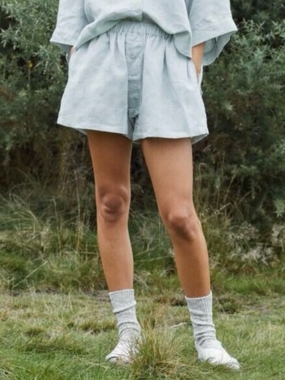 DEIJI STUDIOS Shorts Only from The 03 Set in Soft Blue M/L